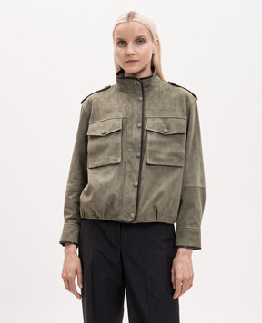 Babe Pay Pls Зелена замшева куртка 2615SUEDE