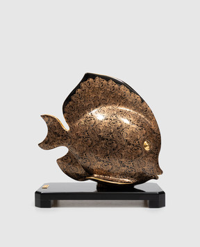 Stefano Ricci Порцелянова риба-янгол Gold & BLACK у візерунок OAPE01VELIN4