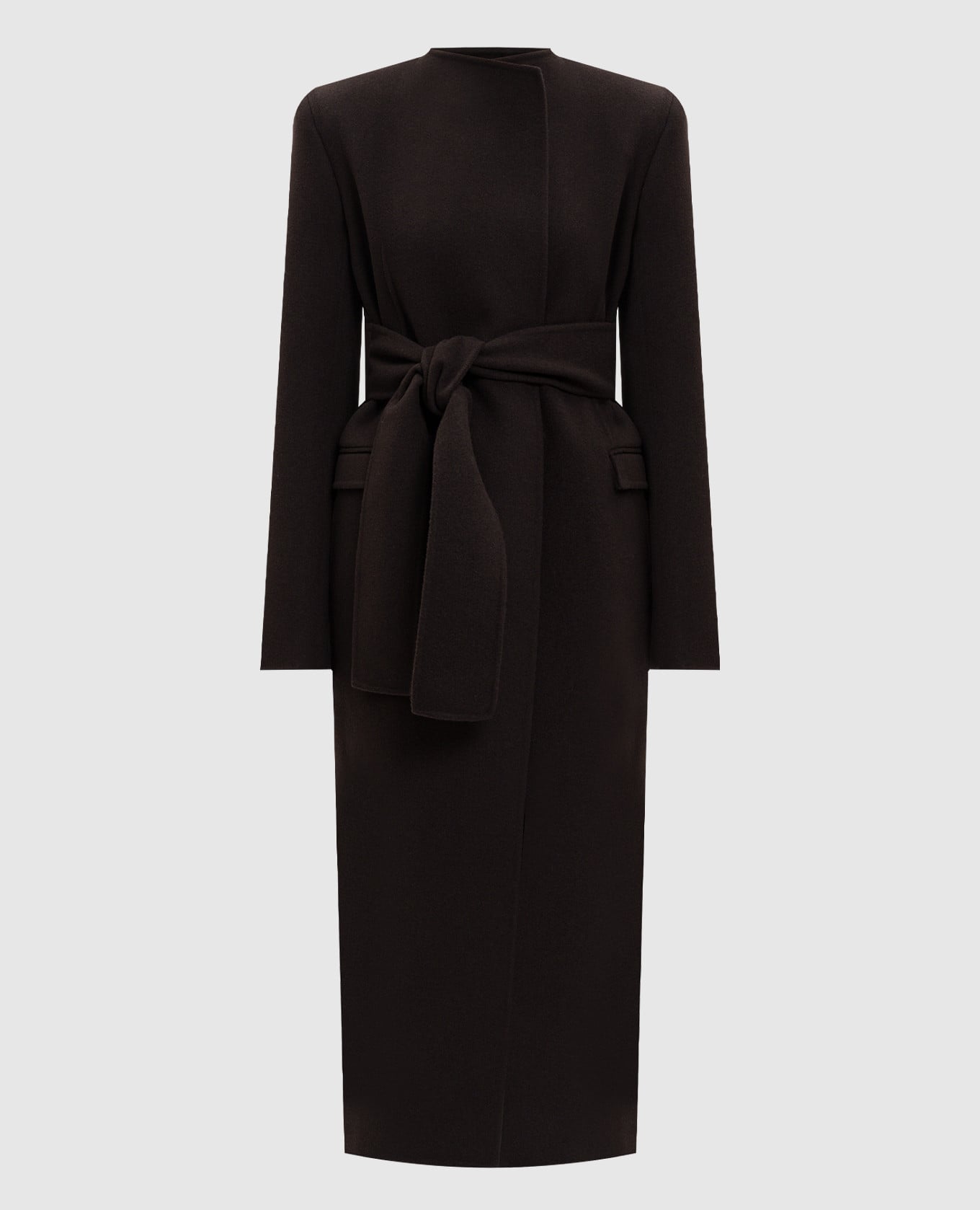 Коричневое пальто Jelson из шерсти