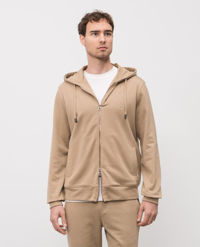 ISAIA Бежевая спортивная куртка с шелком MFRE18J0372