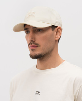 C.P. Company Бежева кепка з вишивкою логотипа MAC750A006288A