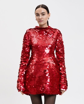 Max Mara Sportmax Червона сукня TEFRITE з паєтками TEFRITE04