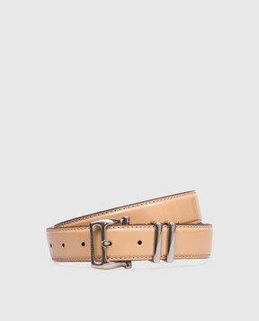 Ermanno Scervino Бежевый кожаный лакированный ремень D483T705HWC