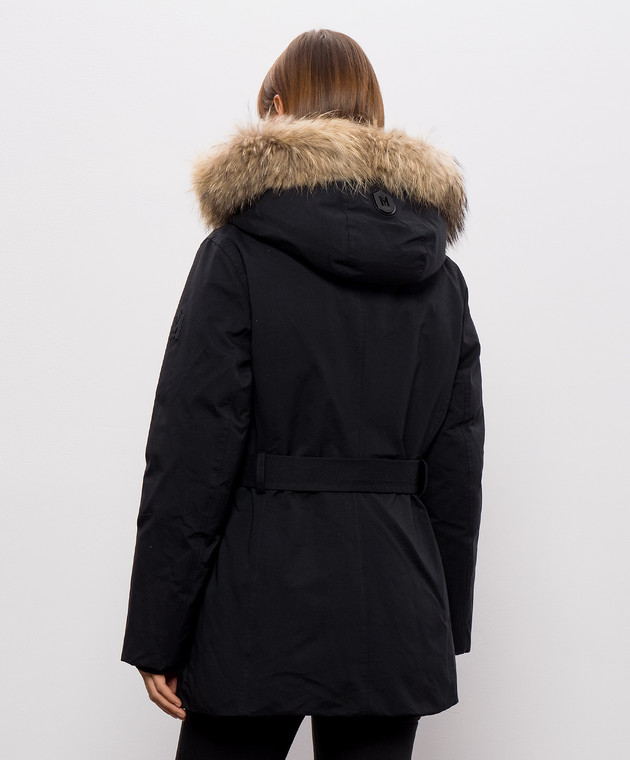 Mackage Черная пуховая куртка Jeni с мехом енота JENIFZ изображение 4