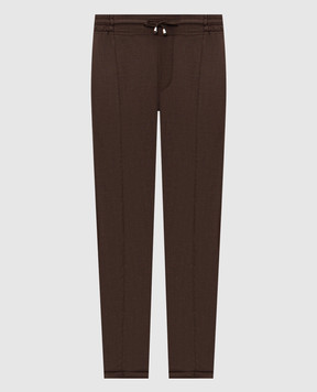 Doriani Cashmere Коричневі штани з вовни та шовку P196NKF18T196