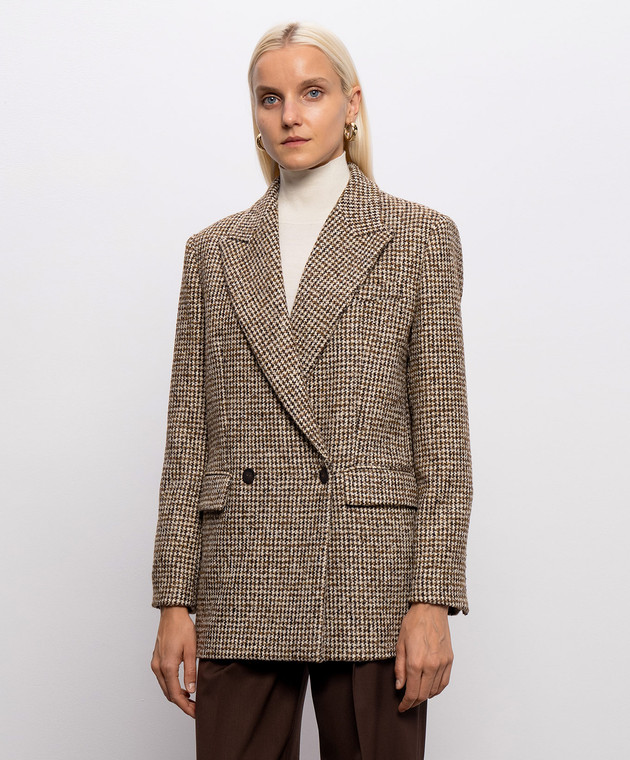 Dondup двубортный жакет с шерстью в узор DJ636FF0429DXXX изображение 3