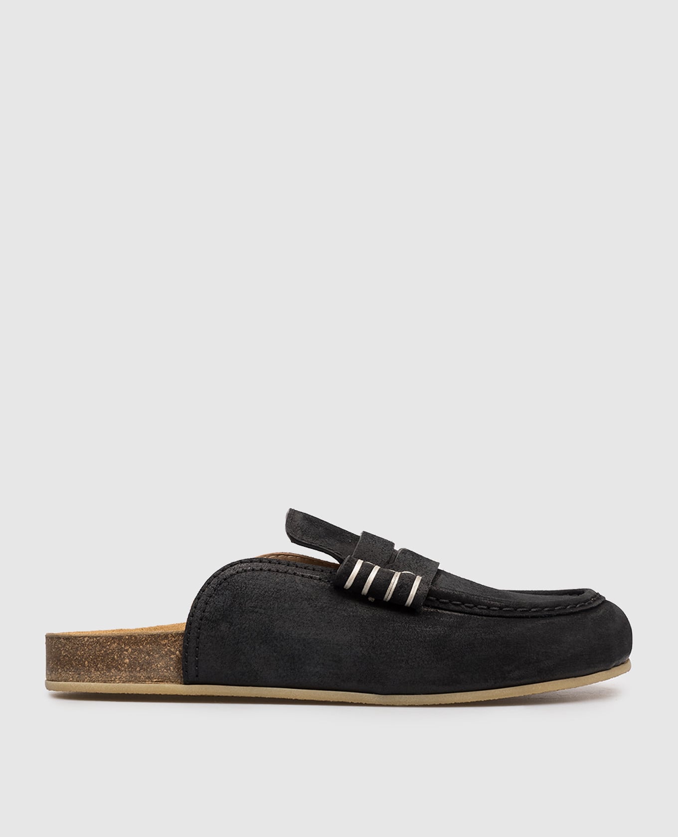 Черные замшевые мюли Stitch