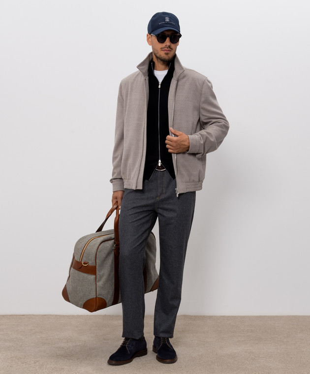 Brunello Cucinelli Серые брюки из шерсти M038PF1012 изображение 2