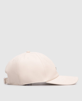 Off-White Бежева кепка з логотипом OMLA04AF25FAB008