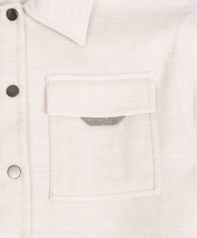 Brunello Cucinelli Детская серая куртка из шерсти BD565C437C изображение 3