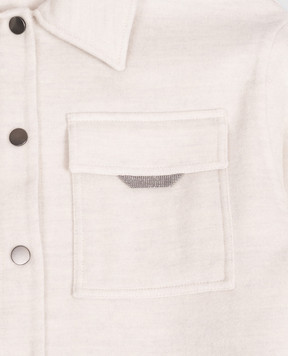 Brunello Cucinelli Детская серая куртка из шерсти BD565C437C