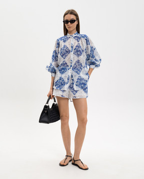 Twinset Блуза з рамі в принт 261TP213E