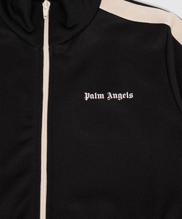 Palm Angels Дитяча чорна спортивна куртка з принтом логотипа PBBD002S26FAB001 зображення 3