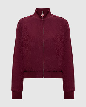 Casablanca Бордова спортивна куртка у візерунок емблеми WSP26JK46701