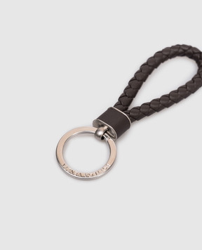 Bottega Veneta Коричневый кожаный брелок Intreccio 709727VMAY1