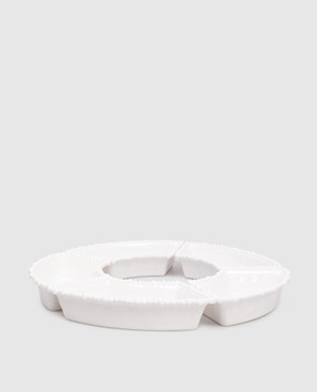 Baci Milano Набір білих тарілок для закусок Pearl APP1COL01