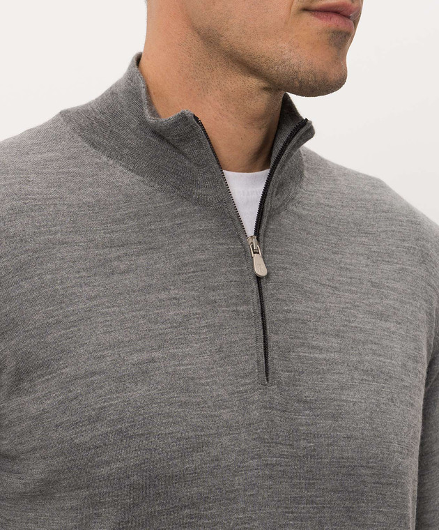Brunello Cucinelli Серый джемпер M2400124 изображение 5