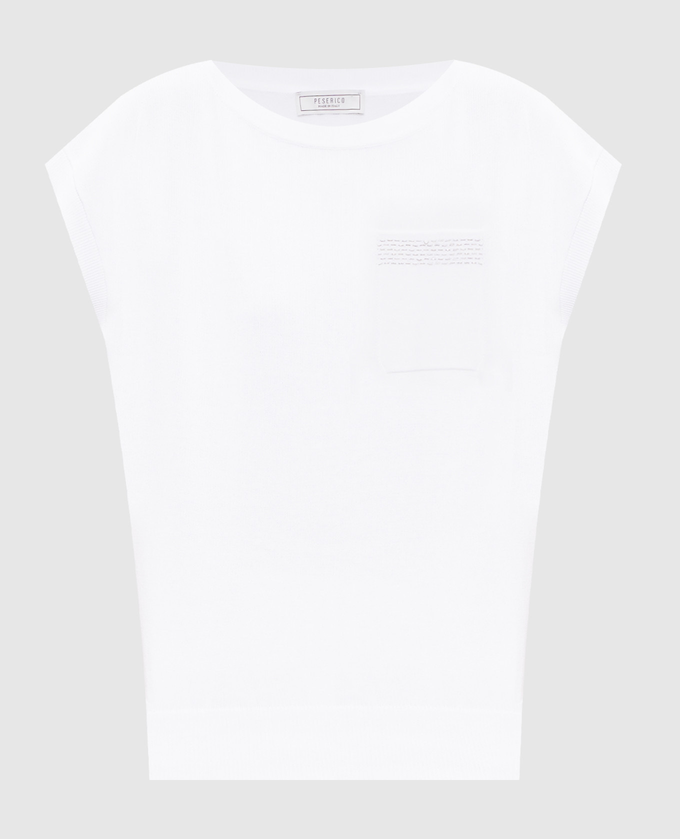 Белый топ с цепочкой мониль