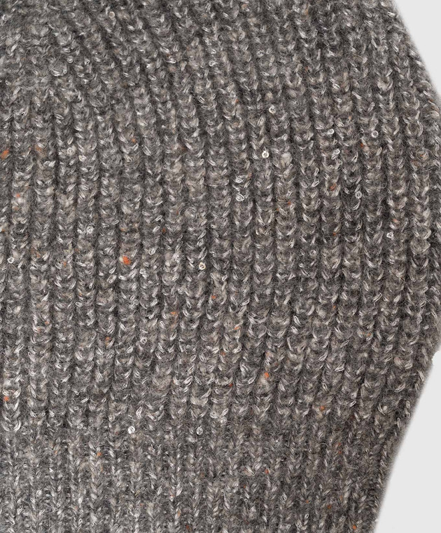 Peserico Серая шапка с шерстью альпаки и шелком S36228F05B9202 изображение 3