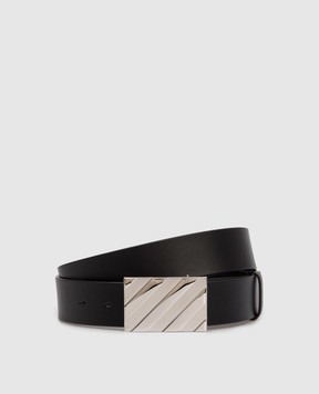 Off-White Чорний шкіряний ремінь OMRB14FC99LEA002
