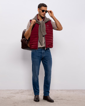 Brunello Cucinelli Синие джинсы с вышивкой эмблемы M283PD3210