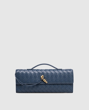 Bottega Veneta Синий кожаный клатч Andiamo 741511VCPP3