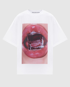 Alexander Wang Біла футболка з принтом Cube UCC2261891