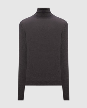 Brunello Cucinelli Серый гольф с кашемиром и шелком с люрексом M41800063P