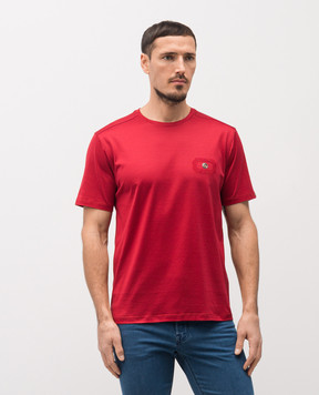 Stefano Ricci Красная футболка с вышивкой логотипа MNH6104960TE0001