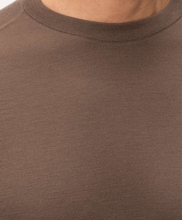 Stefano Ricci Коричневый джемпер из кашемира W505022G01W26301 изображение 5