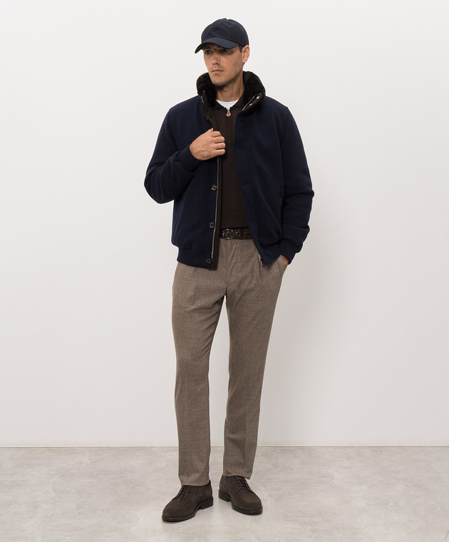 Kiton Коричневе поло з вовни UMK0493 зображення 2
