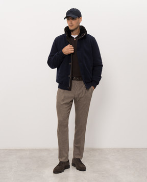 Kiton Коричневое поло из шерсти UMK0493