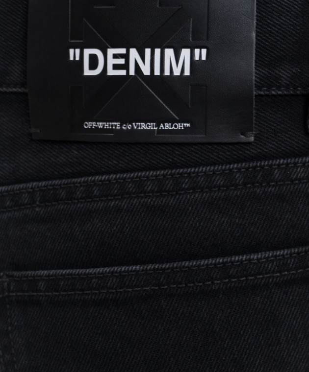 Off-White Черные джинсы с логотип патч 2FM00582B изображение 5