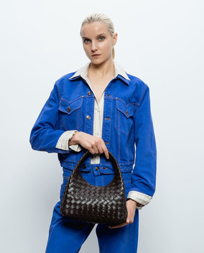 Bottega Veneta Коричневая кожаная сумка-хобо Campana 854248V4SC0