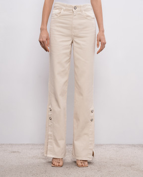 Twinset Бежеві джинси з патчем логотипа 261TP211B