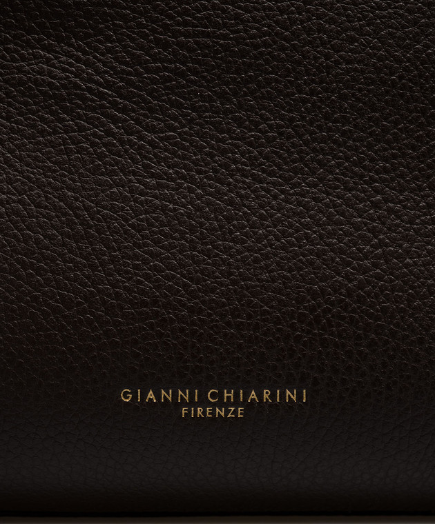 Gianni Chiarini Коричнева шкіряна сумка-тоут TERRY BS12230COMMGRN зображення 4