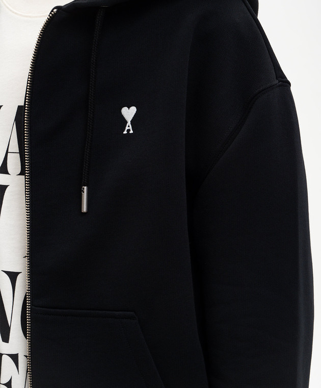 Ami Paris Черная спортивная куртка с эмблемой FSW783730 изображение 5