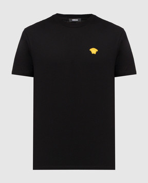 Versace Чорна футболка з емблемою Medusa 10084811A08489