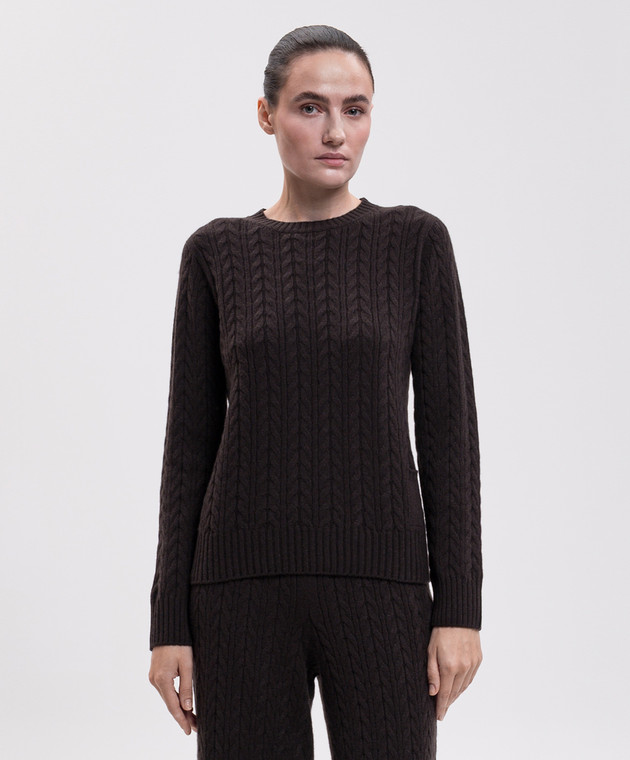 Agnona Коричневий светр з кашеміру K1101286K080Q зображення 3