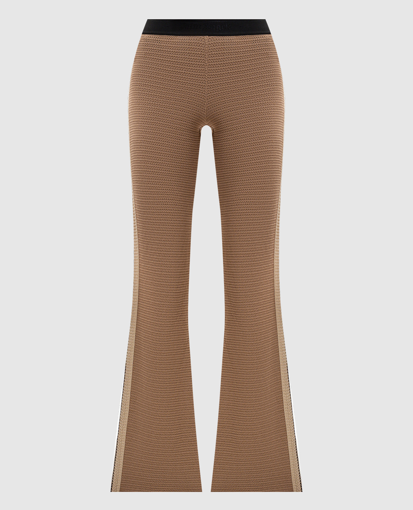 

Коричневые брюки клеш с лампасами, Коричневый, Брюки клеш