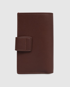Brunello Cucinelli Коричневый кожаный портмоне MWZNBU439