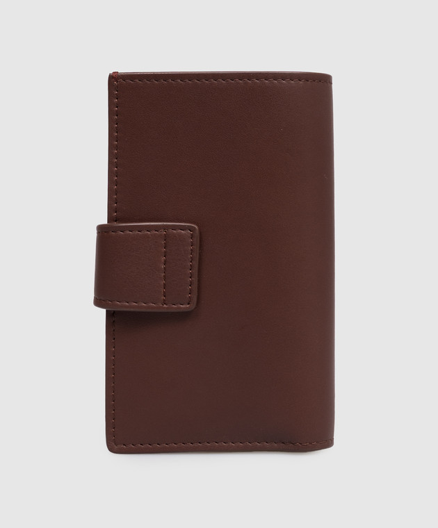 Brunello Cucinelli Коричневый кожаный портмоне MWZNBU439 изображение 2