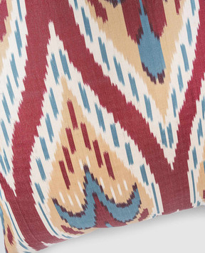 Les Ottomans Бежевая декоративная двусторонняя подушка из бархатного шелка VE3650X50DS