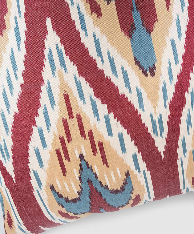 Les Ottomans Бежевая декоративная двусторонняя подушка из бархатного шелка VE3650X50DS изображение 2