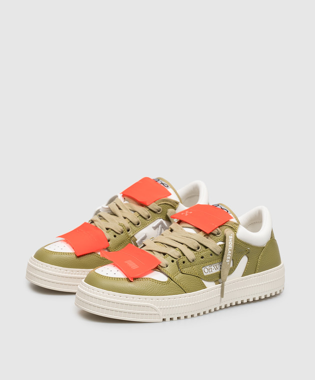 Off-White Комбіновані кросівки Court 3.0 кольору хакі OF05759310 зображення 2