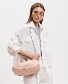 Max Mara Weekend Розовая плетеная сумка FORTUNA WKAFORTUNA