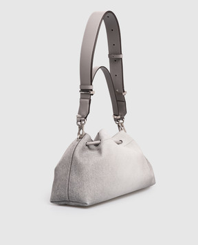 Jimmy Choo Сіра замшева сумка-кісет Bon Bon BONBONBCKTEWIMA