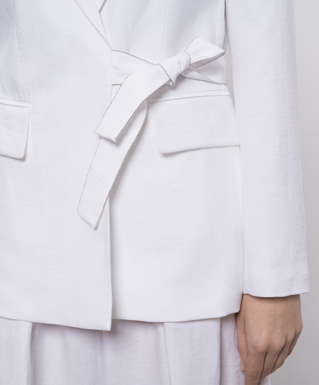 Peserico Белый жакет с льном S0122905435 изображение 5
