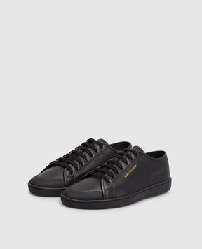 Saint Laurent Чорні шкіряні кеди GYM 82008700N00
