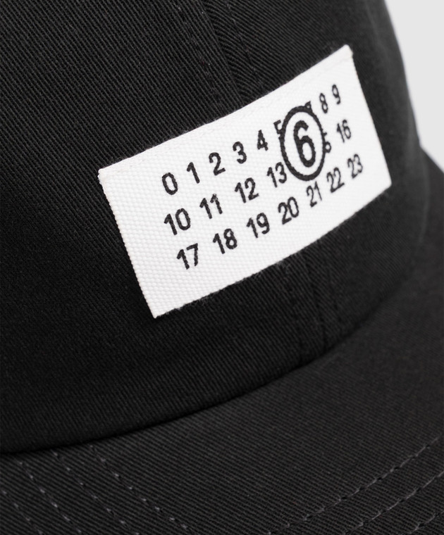 Maison Margiela MM6 Дитяча чорна кепка з нашивкою M61159MM05S зображення 3